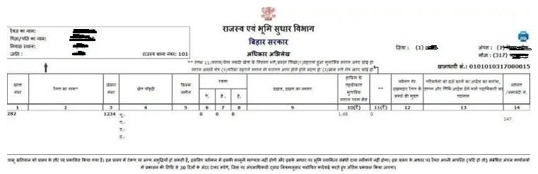 जमीन का विवरण